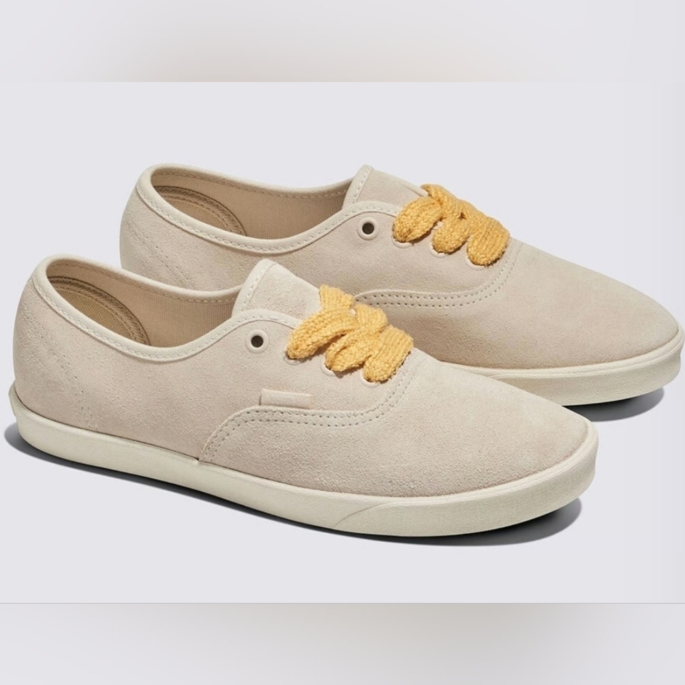 Vans Beige Sneakers with Yellow Laces